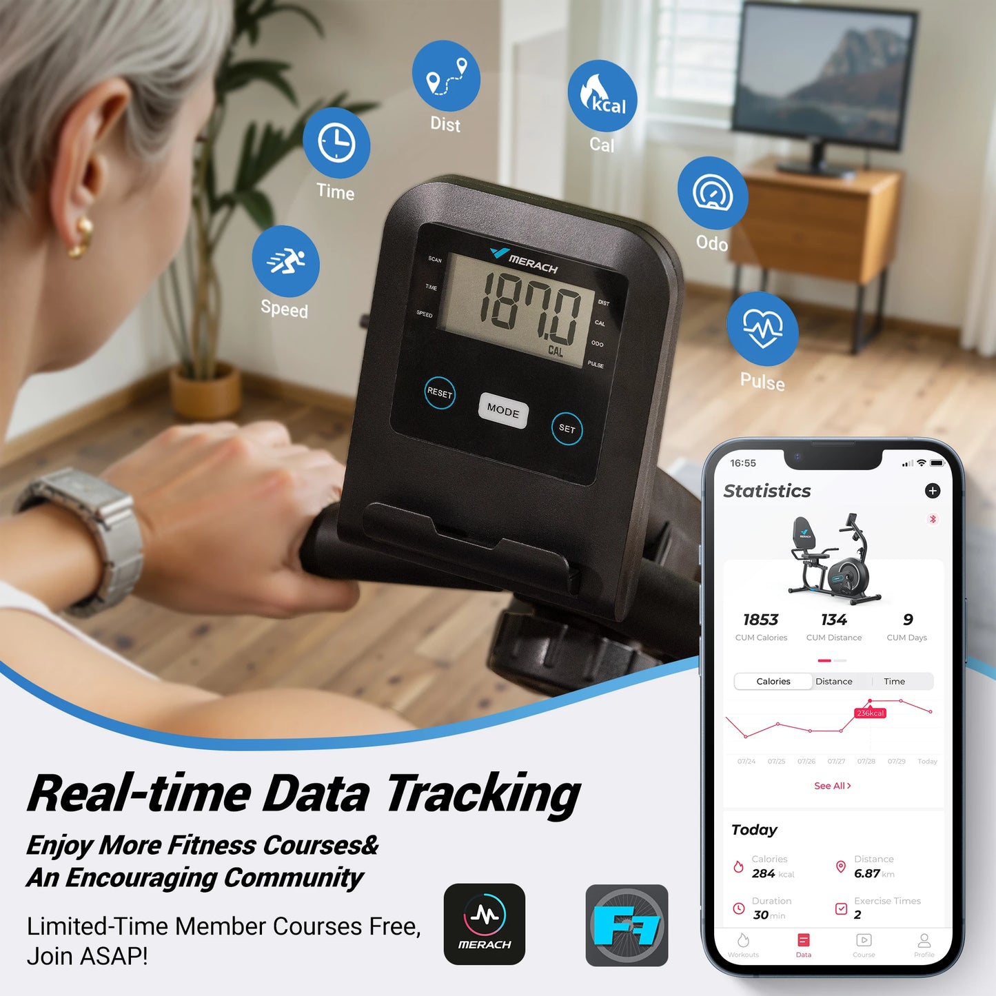 Recumbent Exercise Bike for Home Smart Bluetooth Exclusive App Connectivity LCD Heart Rate Handle Magnetic Recumbent Bike