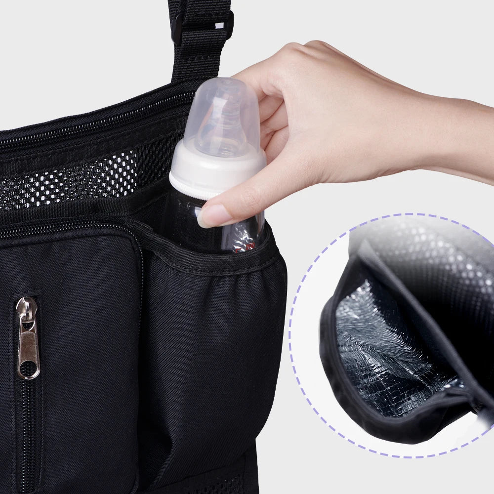 Baby Stroller Organizer Bag Infant Pram Cart Storage Bag with Baby Trolley Bag Carriage Bag Stroller Accessories