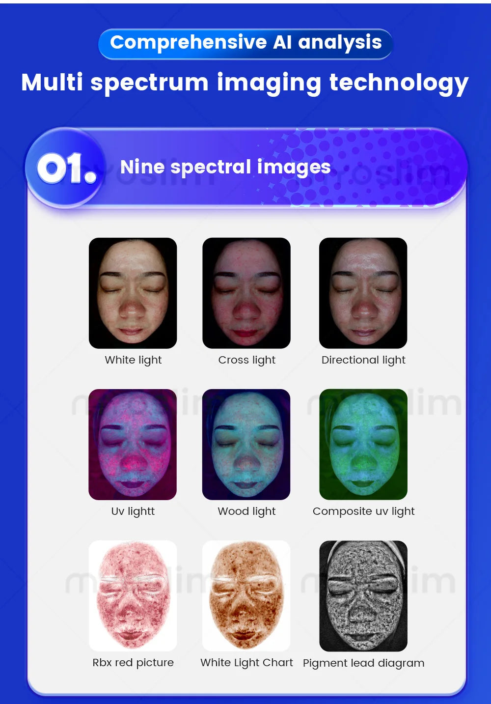 3D Magic Ai Facial Testing X5 ProMirror Wood Lamp Acne Scanner Skin Detector Skin Analyzer Facial Tester Facial Analyzer Machine