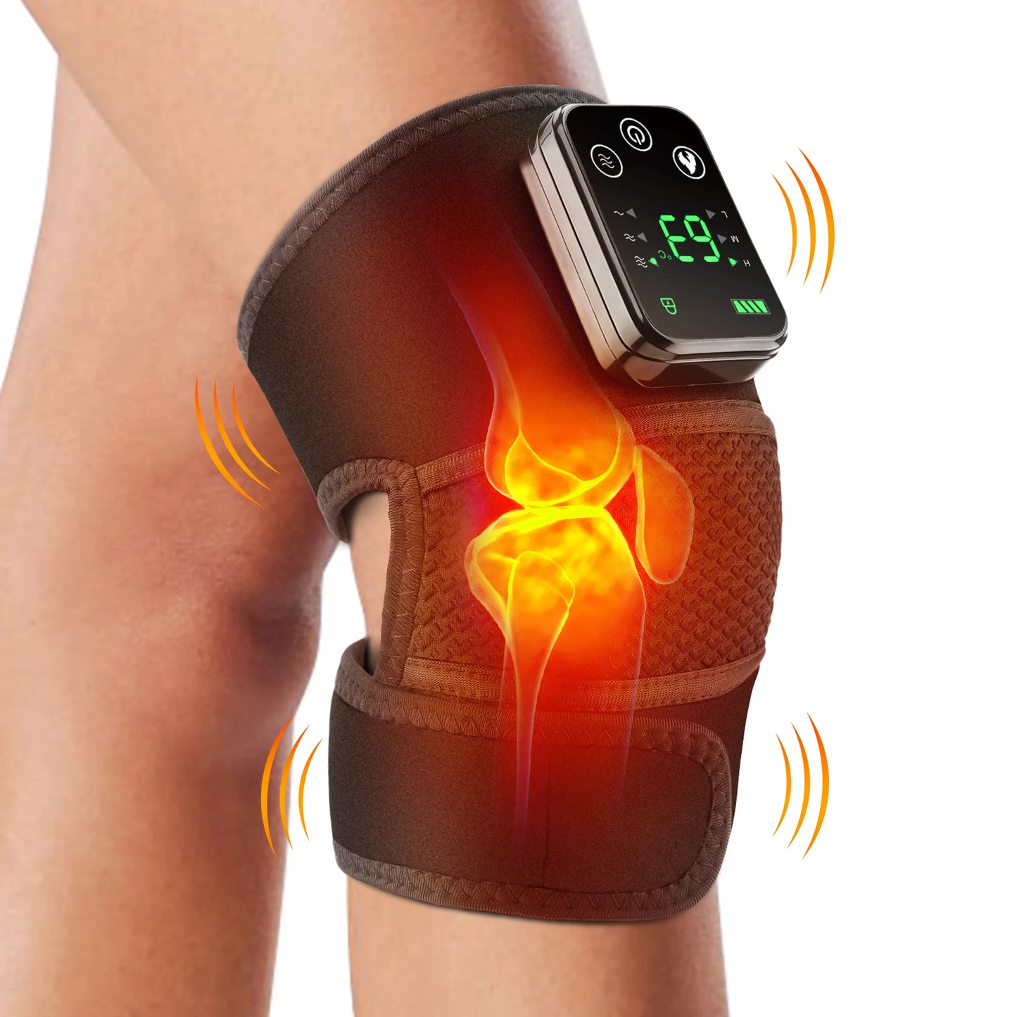 Knee Heating Massager Hot Compress Vibration Massage Elbow Shoulder Support Knee Pad Relieve Arthrit