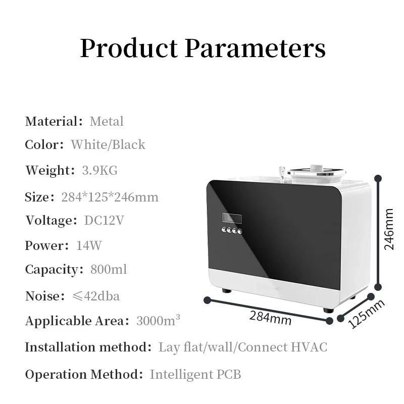 3000m³ Aroma Essential Oil Diffuser Electric Aromatic Oasis Smart Timing Fragrance Diffuser Home Freshener Device