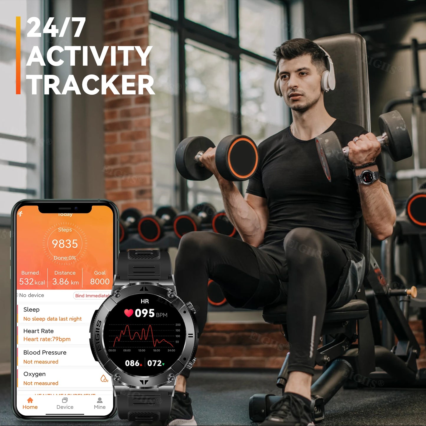 Smart Watch Men TFT Display Bluetooth Call Blood Pressure Sport Fitness Health Monitor Custom Dial Waterproof Smartwatch