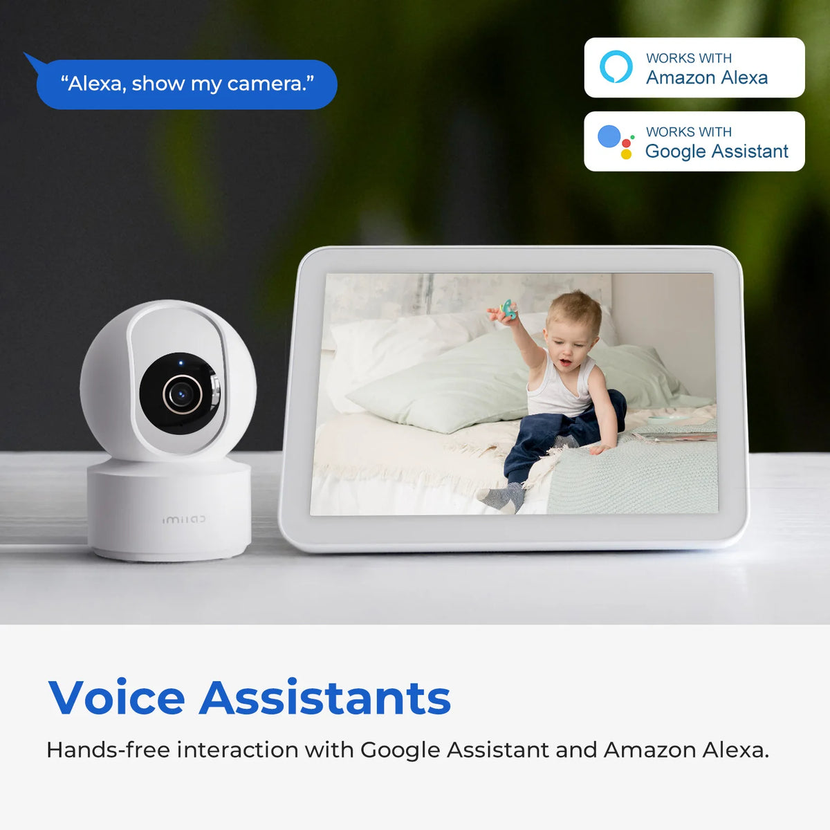 Baby Monitor Indoor Security Camera with AI Detection Night Vision 2-Way Audio 360° PTZ Compatible with Xiaomi Home App