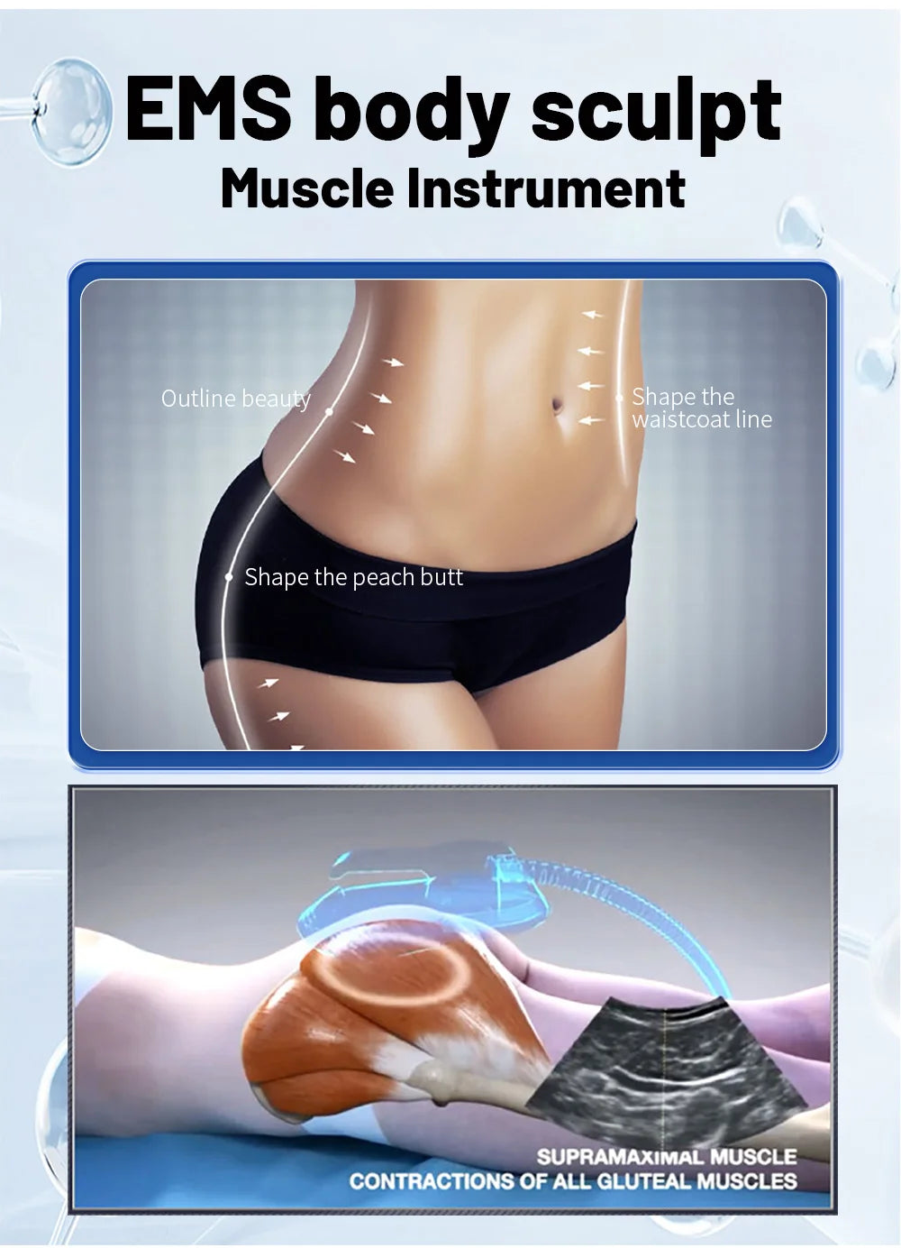 Fat Reduction Muscle Training Device Salon Body Sculpting Designed Body Treatment Thighs Buttocks
