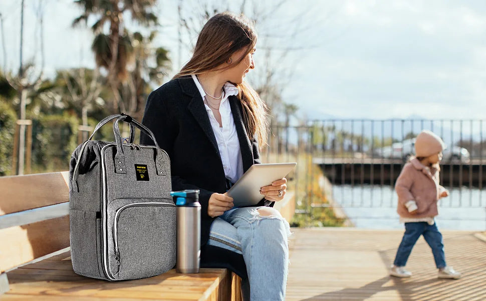 Stylish Upgrade Diaper Bag Backpack Multifunction Travel BackPack Maternity Baby Changing Bags 20L Large Capacity