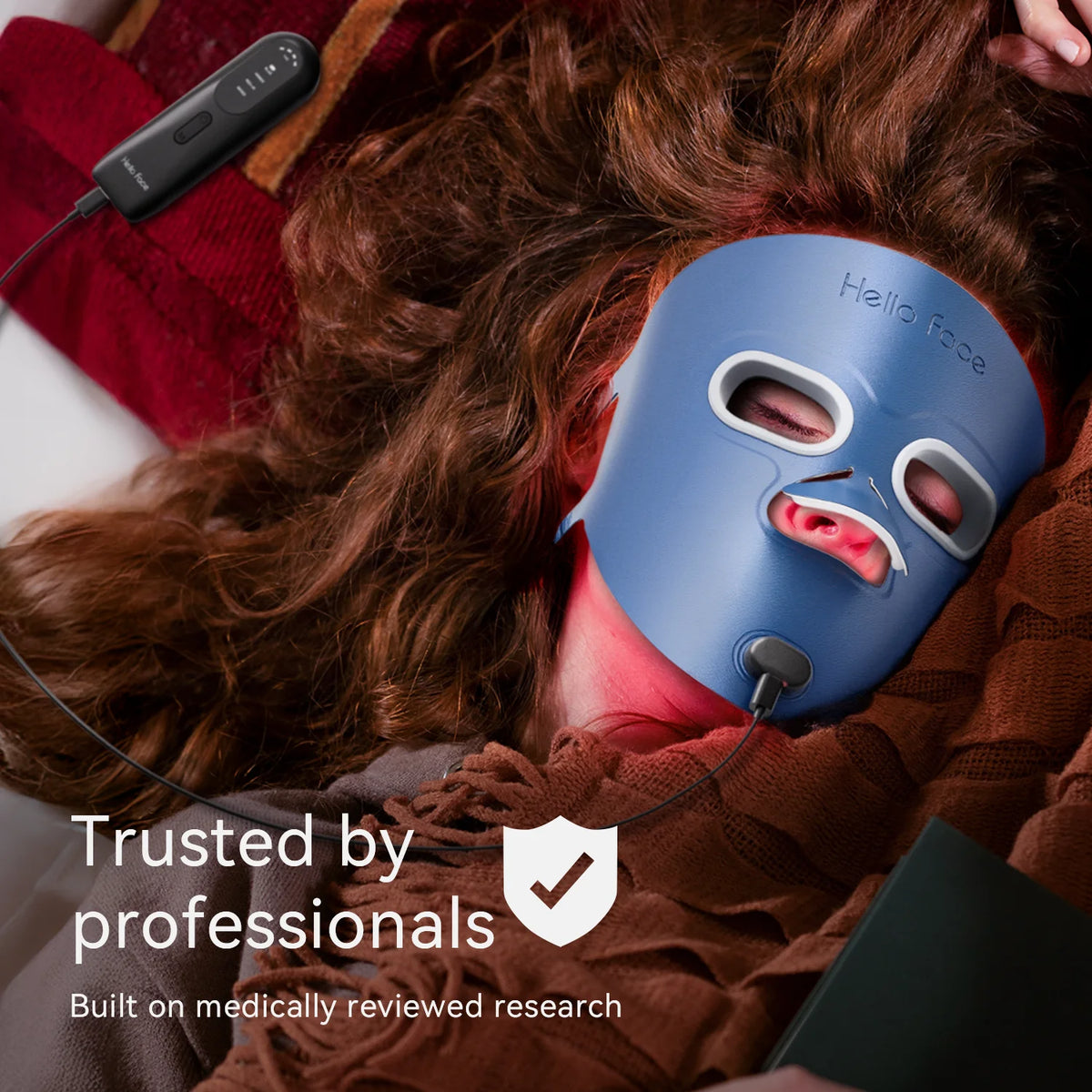Beauty LED Mask Infrared Red Light Wrinkle Reduction Blue Light Acne Treatment 3000mAh Rechargeable Skin Care Device