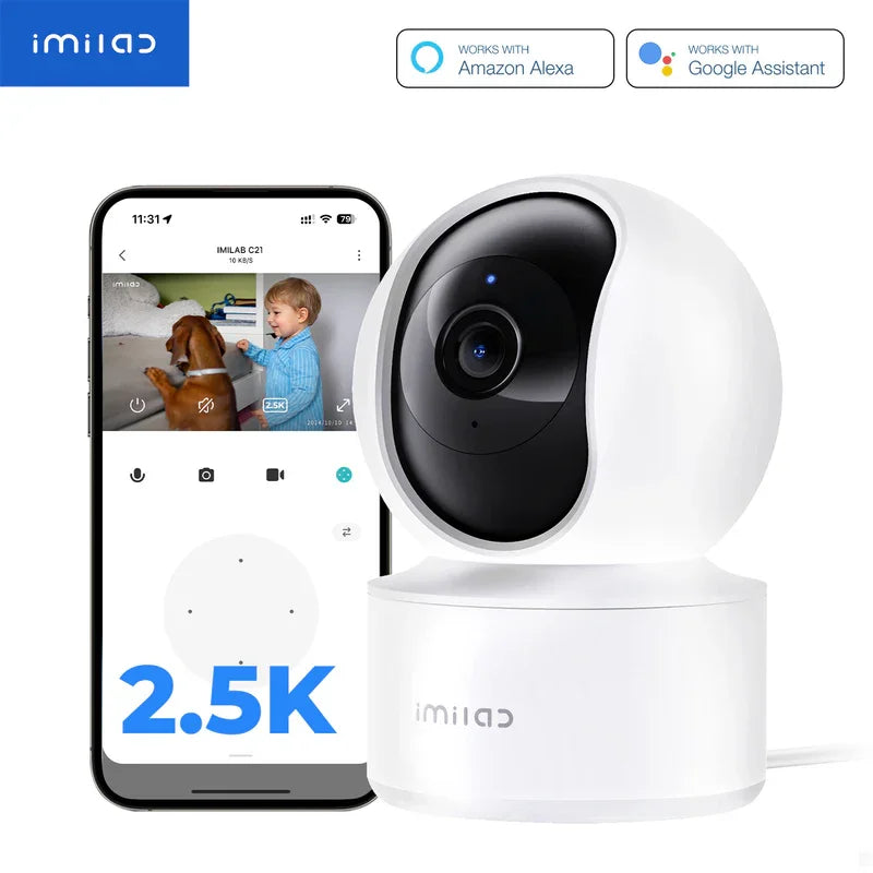 Baby Monitor Indoor Security Camera with AI Detection Night Vision 2-Way Audio 360° PTZ Compatible with Xiaomi Home App