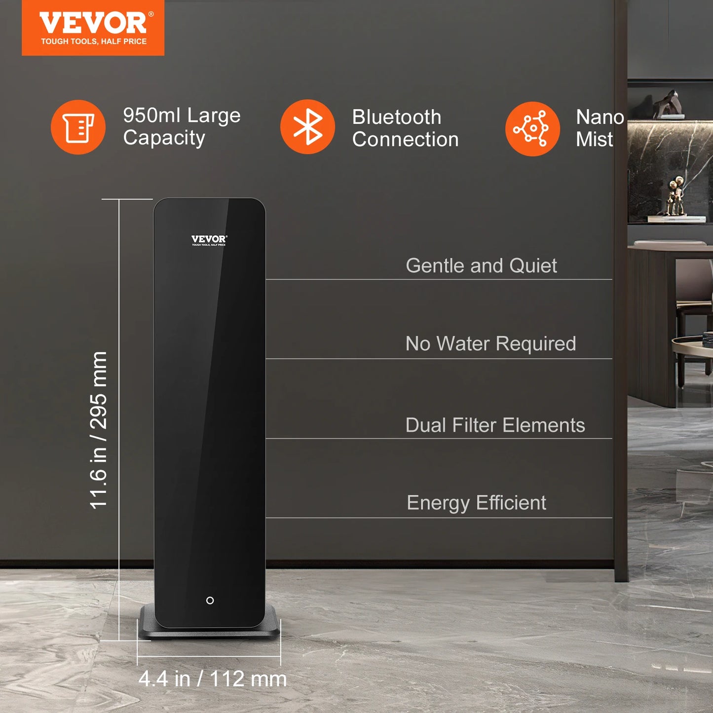 Bluetooth Smart Cold Scent Air Diffuser 3000sq.ft Floor Standing Aromatherapy Machine for Large Room Office Hotel
