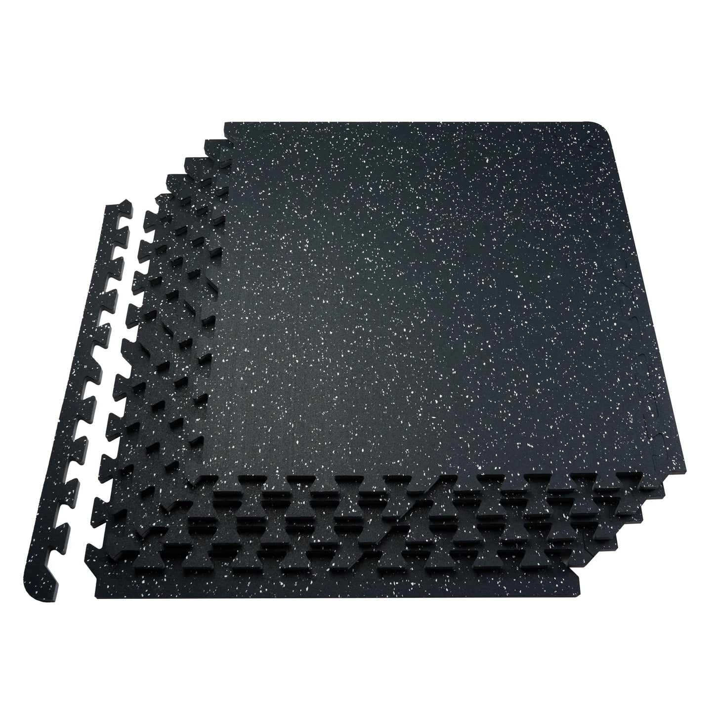 0.56 Inch 25 Tiles Rubber Top with EVA Foam Thick Floor Mats 24/48/100 sq.ft Coverage Interlocking Puzzle for Gym Home
