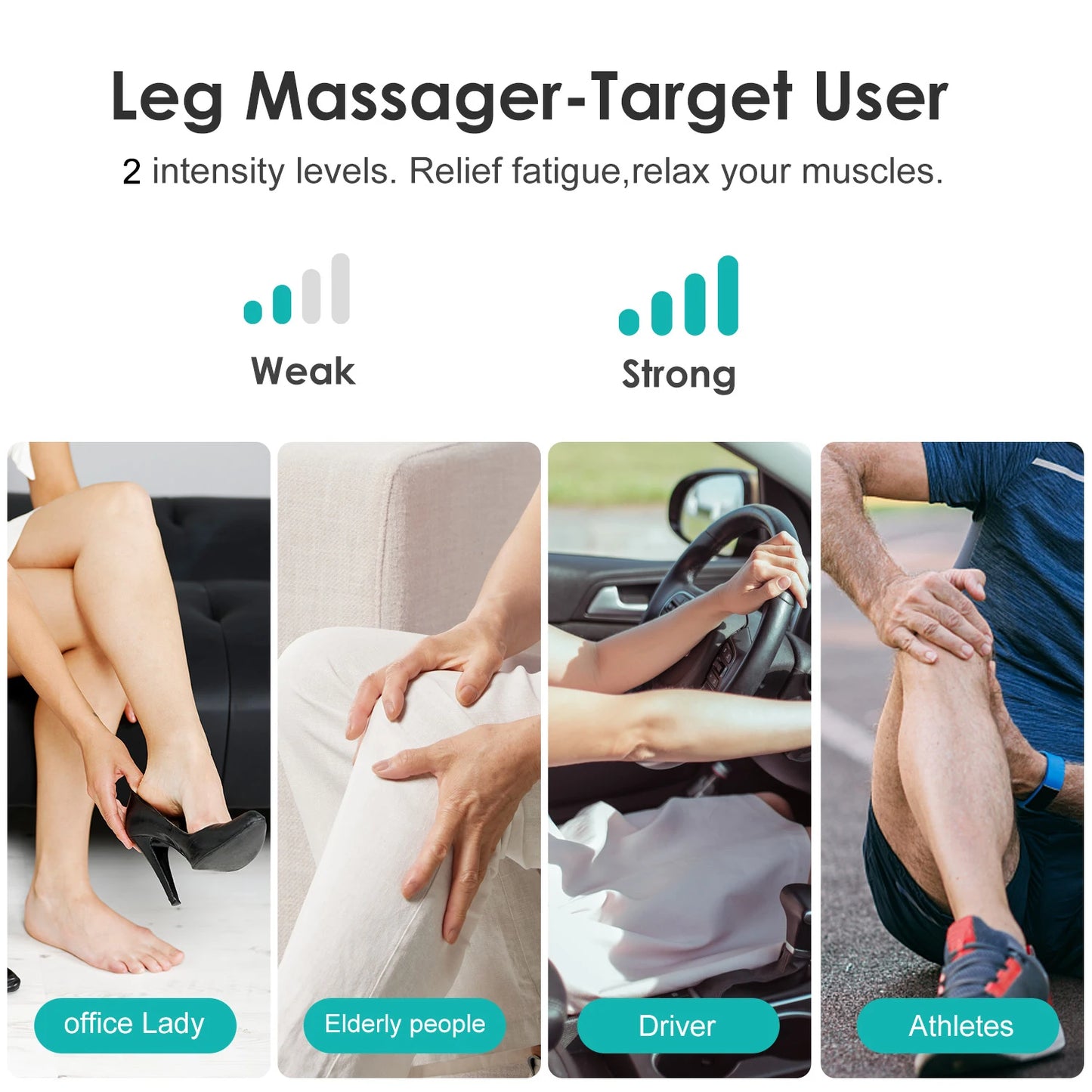 Air Compression Massager for Foot Heat,Air Compression Calf Massage & Thigh Massage,Handheld Controller 3 Modes