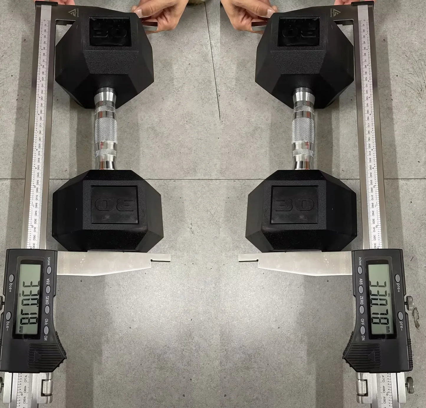 Dumbbell Hand Weight, 30-75LB Dumbbells Rubber Coated Cast Iron Hex Black Dumbbells, Weights Dumbbells Set,1Pair/2Pcs