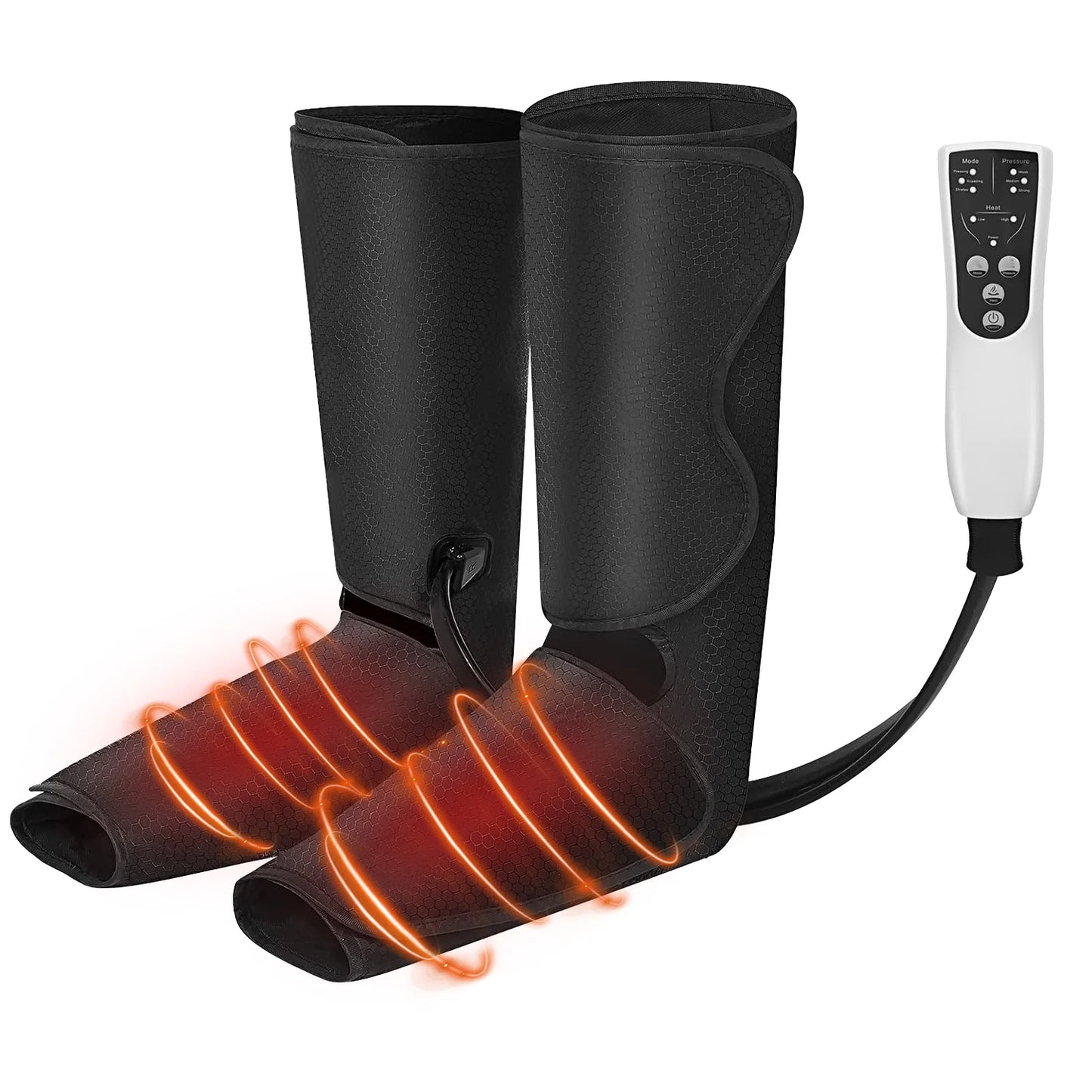 Air Compression Massager for Foot Heat,Air Compression Calf Massage & Thigh Massage,Handheld Controller 3 Modes