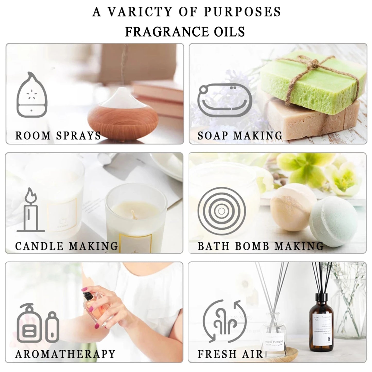 15PCS Aromatherapy Essential Oil Set For Diffuser-5ml Cinnamon Lavender Eucalyptus Peppermint Lemon Vanilla Aroma Oils