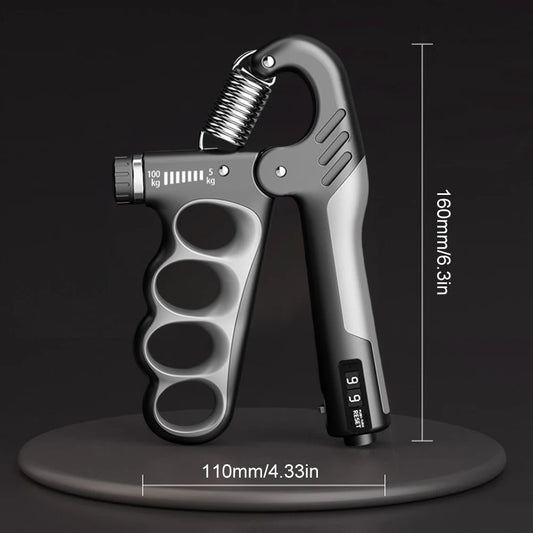 Hand Grip Strengthener 5-100Kg Adjustable Resistance Wrist Expander Anti Slip Ergonomic Hand Strength Exerciser with Counter