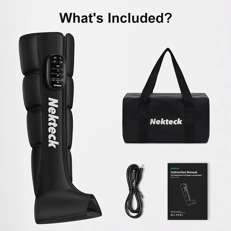 Air Pressured Leg Massager Cordless Foot Massage Boots Kneading Squeeze Deep Relaxation Calf with Storage Bag