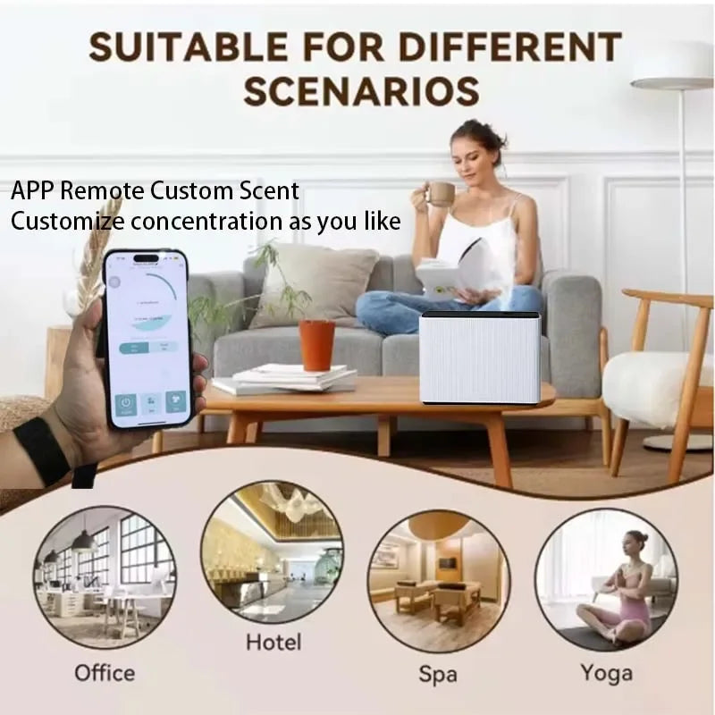 1000ML Fragrance Diffuser WIFI Bluetooth Smart Scent Air Machine For Home Hotel HVAC Aroma Diffuser Cover 4000m³