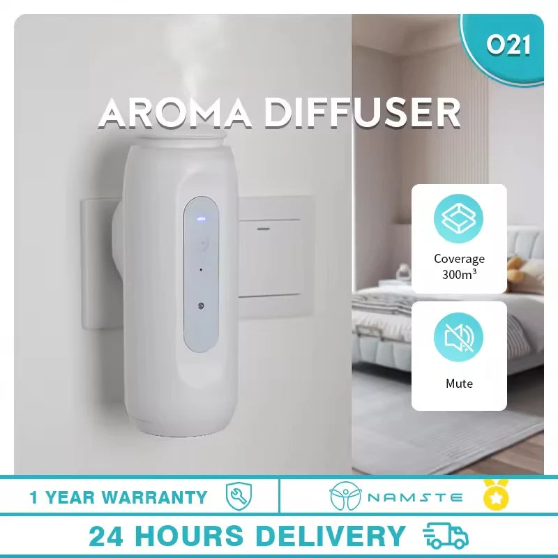300m³ Wall Plug Aroma Diffuser Machine Smart Essential Oil Diffuser for Home Essential Oil Air Freshener Home Appliance