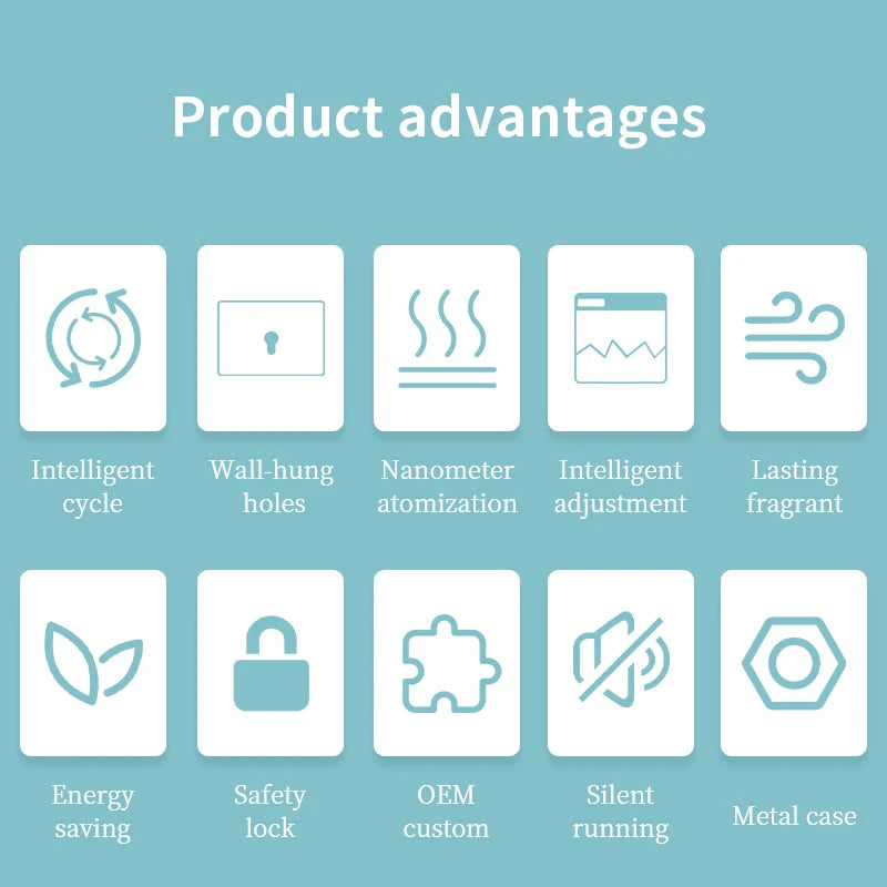 3000m³ Aroma Essential Oil Diffuser Electric Aromatic Oasis Smart Timing Fragrance Diffuser Home Freshener Device
