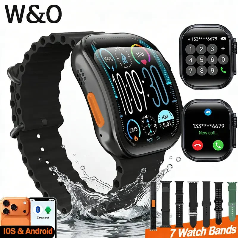 Smart Watch for Men Women, 2026 New Smartwatch (Answer/Make Call), IP67 Waterproof, 2.02" HD Fitness Watch with 100+ Sport Modes, Fitness Tracker Watch with Calls/Messages/Notifications, 7 Watch Bands