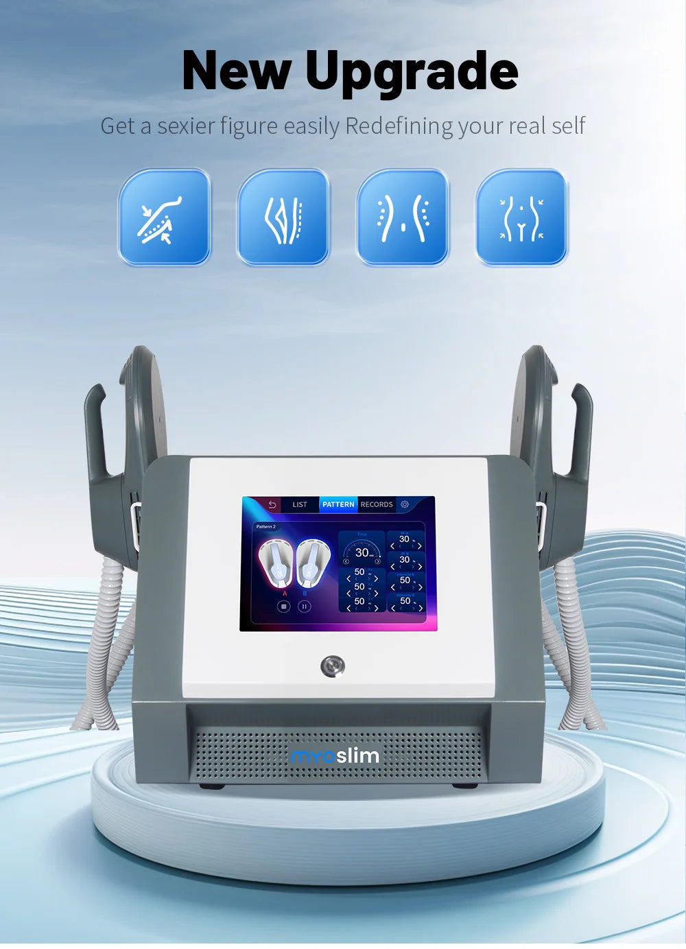 Fat Reduction Muscle Training Device Salon Body Sculpting Designed Body Treatment Thighs Buttocks