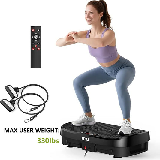 Vibration Plate Fitness Multi-Function Vibration Trainer 330lbs 120 Levels Whole Body Workout for Home Gym Muscle Relax Exercise