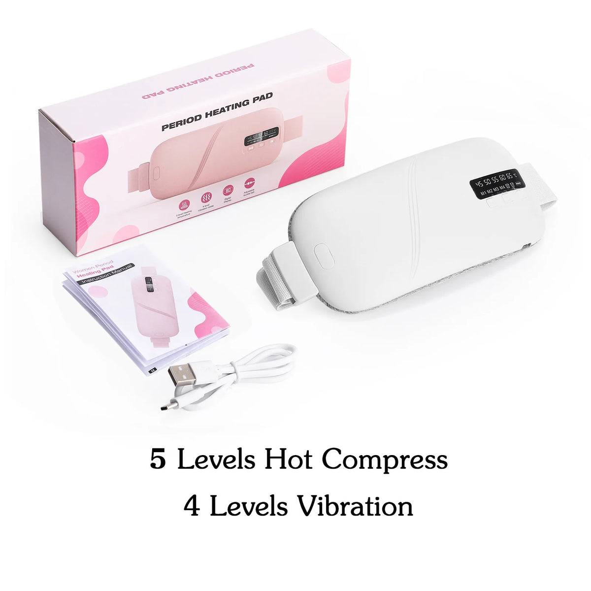 Electric Heating Waist Massage Belt Abdominal Menstrual Heating Pad Belly Warm Palace Belt for Period Cramp Relief