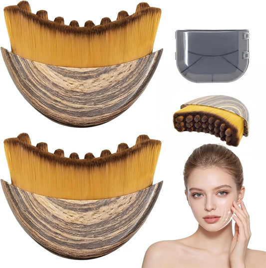 2pcs Lymphatic Contour Face Brush, Personal Daily Care Skincare Accessory for Jawline & Chin Sculpting, Lifting Tool for All Skin Types to Reduce Puffiness OutdoorFun