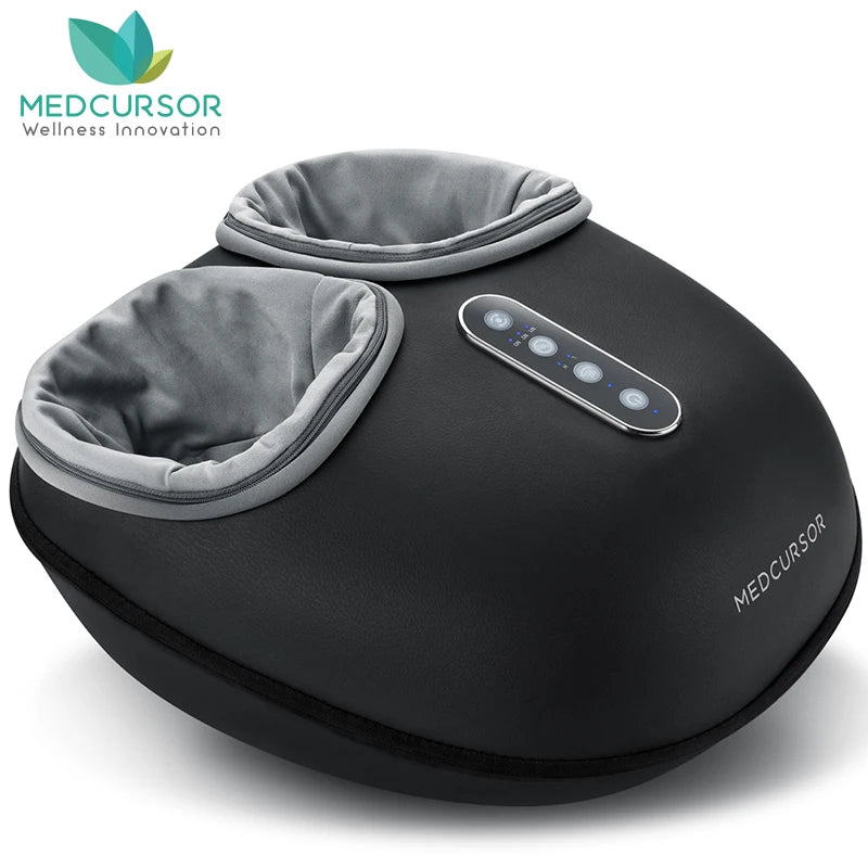 Foot Massager Machine with Heat Roller Muscle Relaxation Pain Relief Electric Fully Wrapped Foot Massage