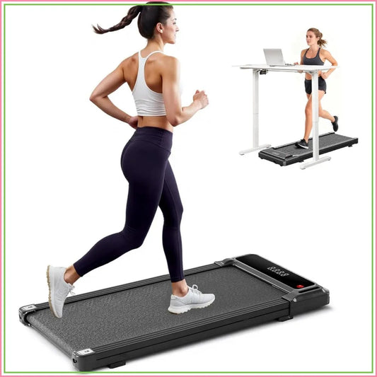 Under Desk Walking Pad, Portable Compact Electric Treadmill, Quiet Fitness Machine with Remote & LED Display for Home Office