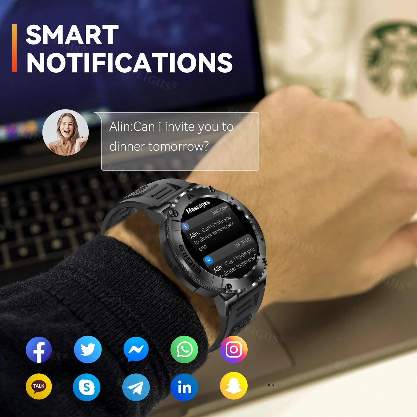 Smart Watch Men TFT Display Bluetooth Call Blood Pressure Sport Fitness Health Monitor Custom Dial Waterproof Smartwatch
